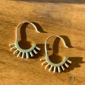 Gold Sun Earrings